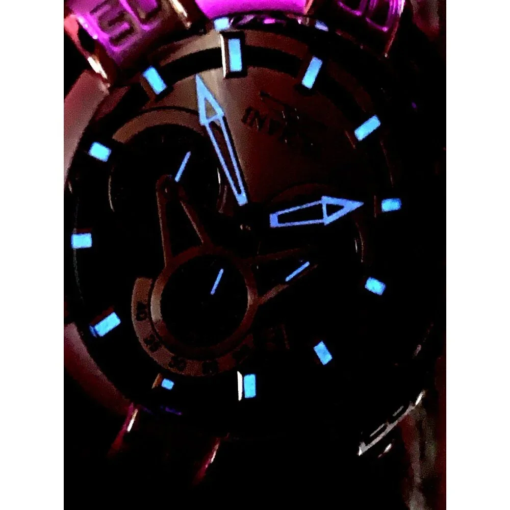 Invicta Men's Watch 29569 Bolt Quartz Chronograph Silver Black Stainless Steel